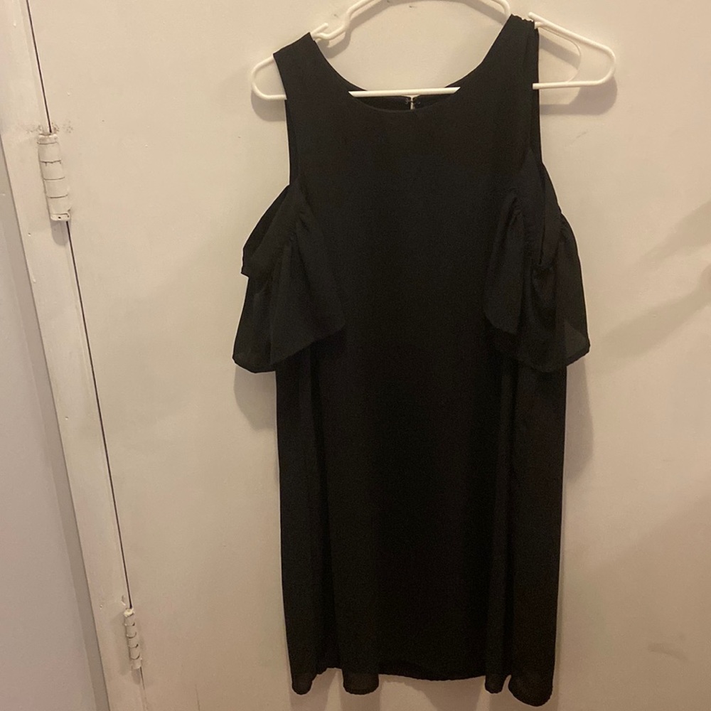 City Streets Black Off the Shoulder Dress